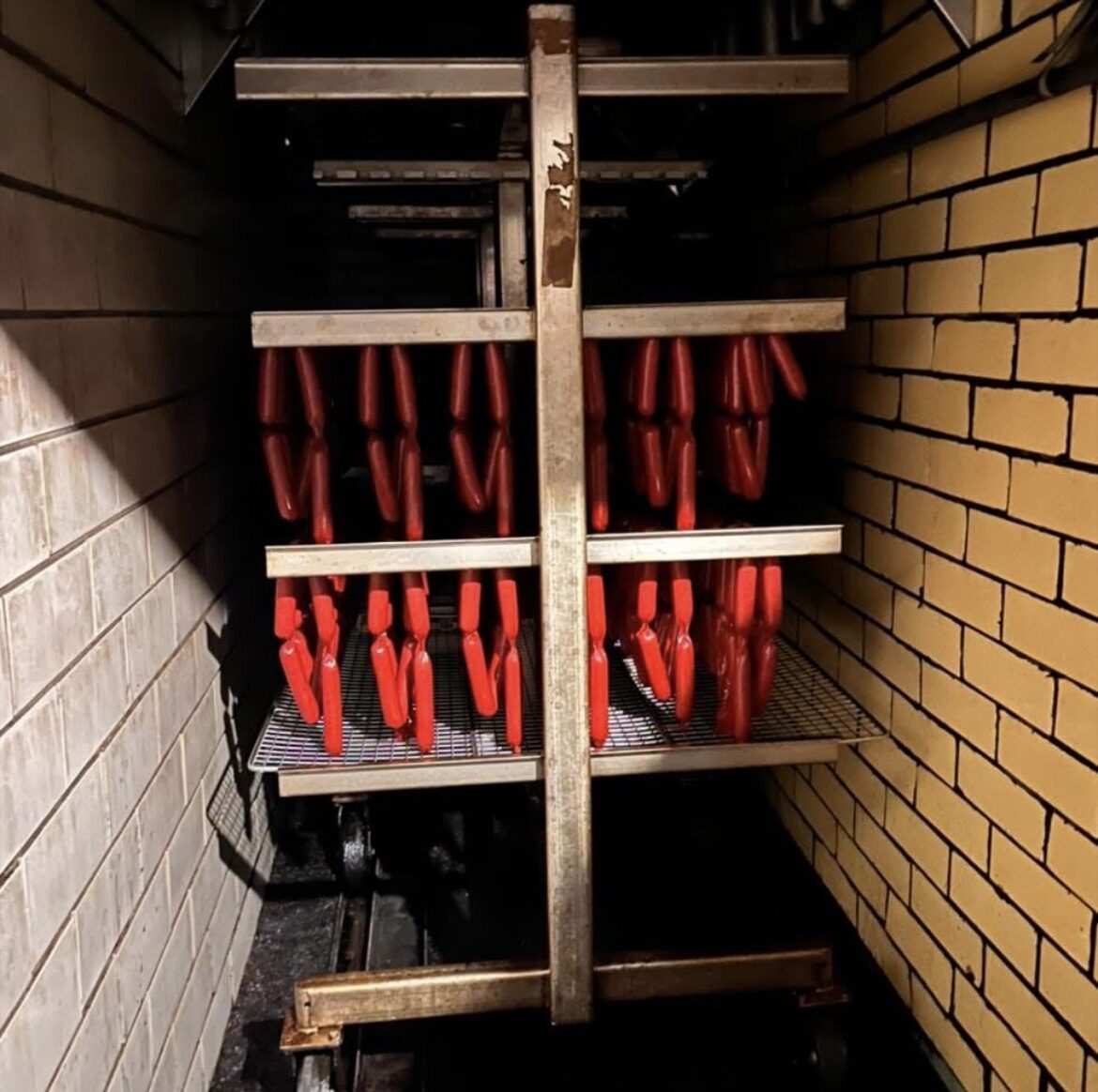Original 1947 brick smoker at Tip Top Packing Co.
